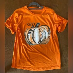 NWT Orange pumpkin tee